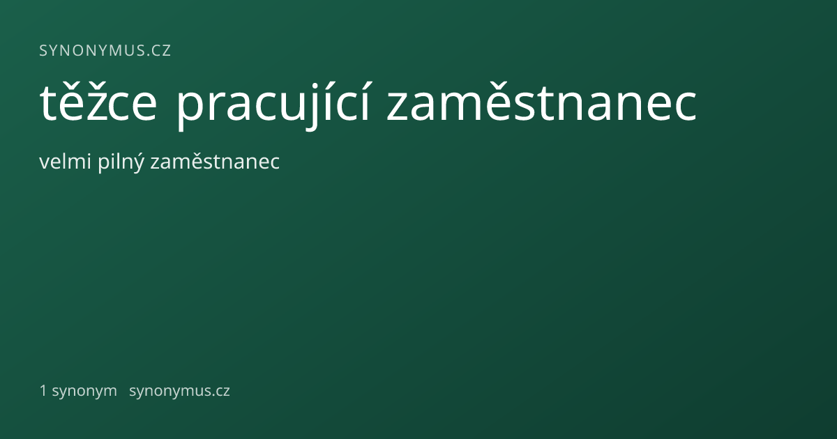 Náhled odkazu: těžce pracující zaměstnanec
