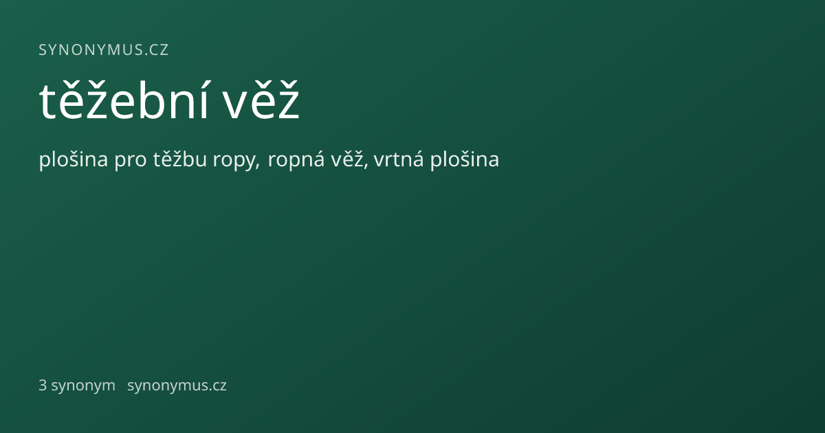 Náhled odkazu: těžební věž