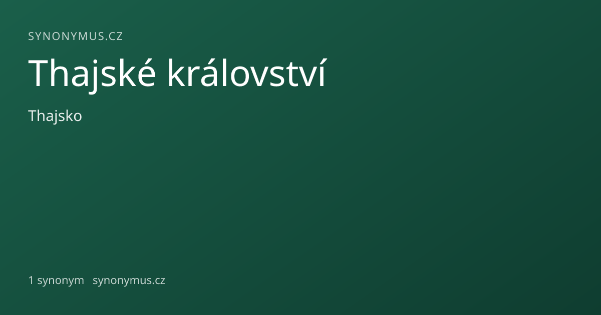 Náhled odkazu: Thajské království