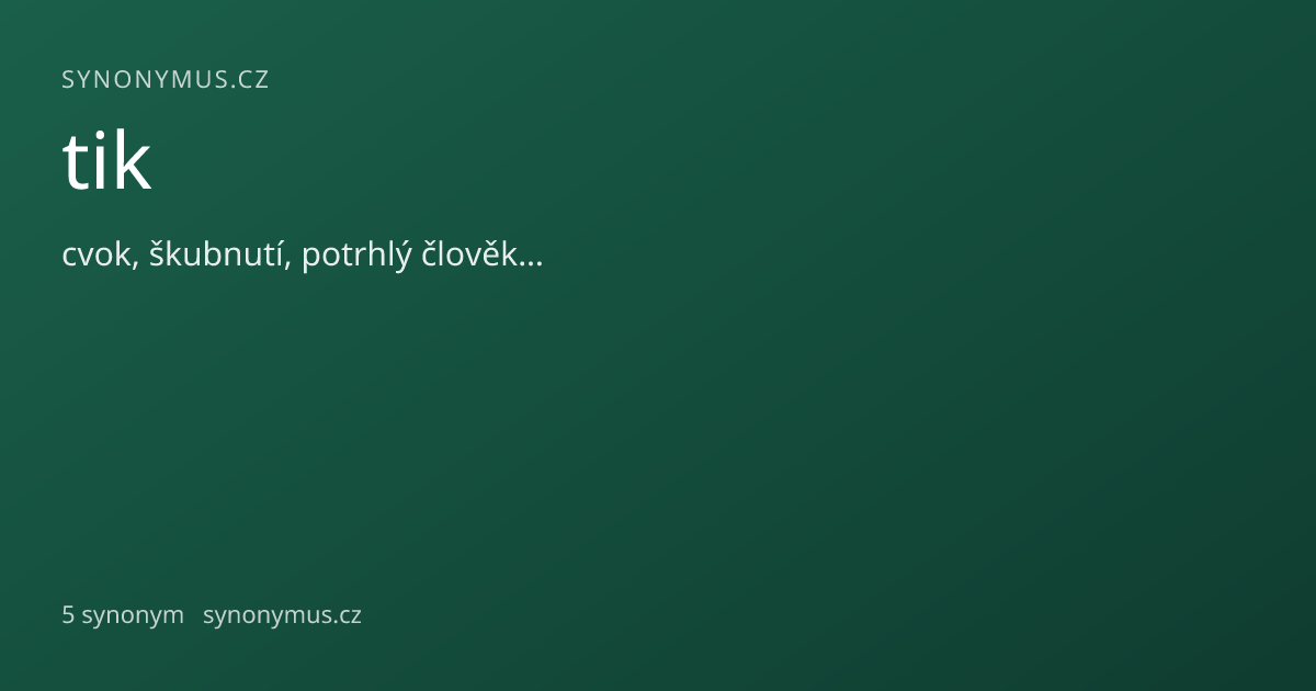 Náhled odkazu: tik