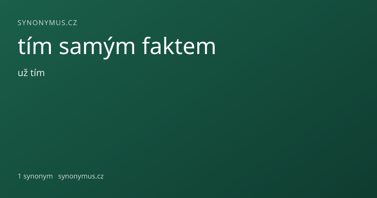 Náhled odkazu: tím samým faktem