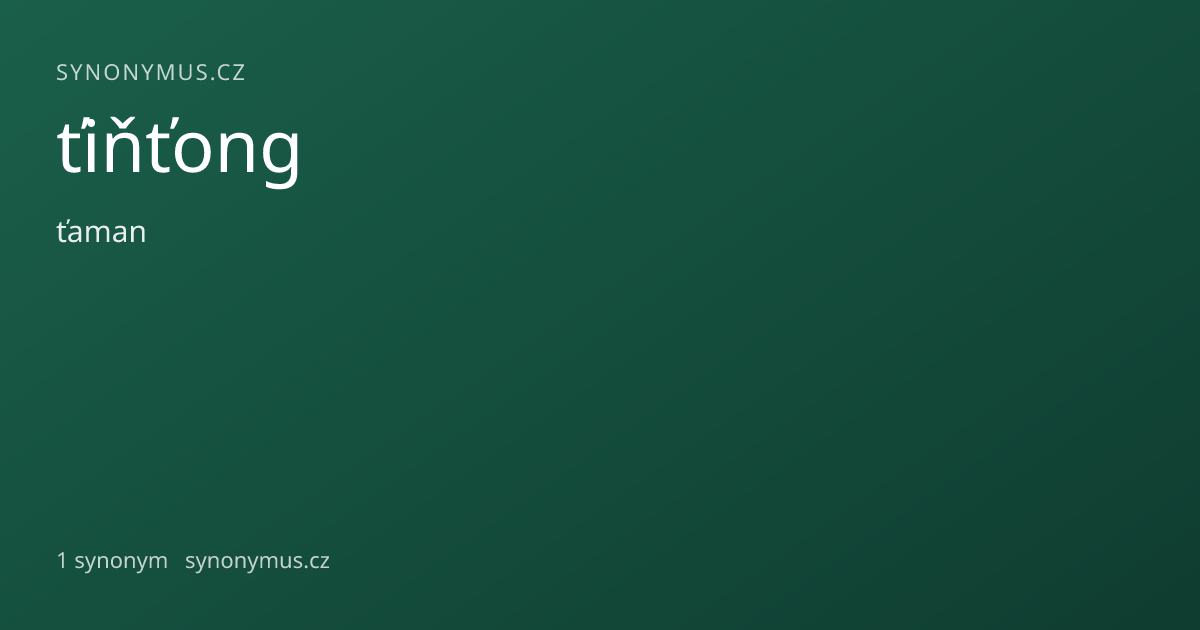 Náhled odkazu: ťiňťong