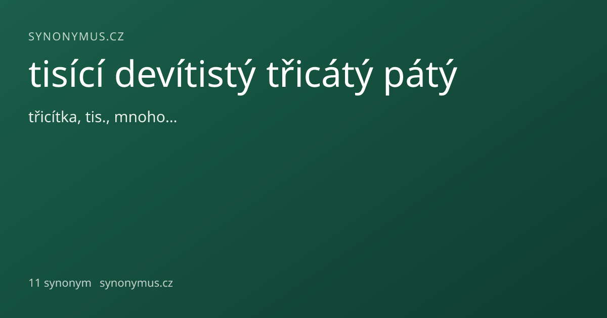 Náhled odkazu: tisící devítistý třicátý pátý