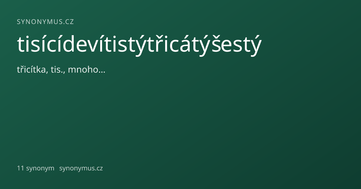 Náhled odkazu: tisícídevítistýtřicátýšestý