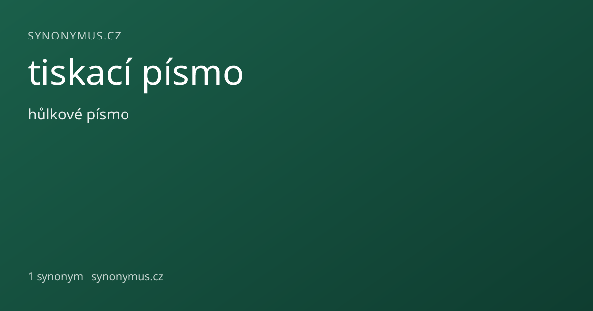 Náhled odkazu: tiskací písmo