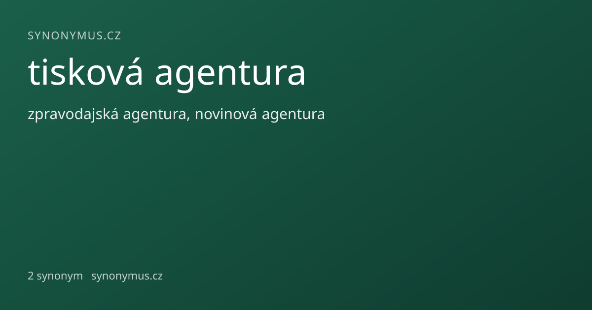 Náhled odkazu: tisková agentura