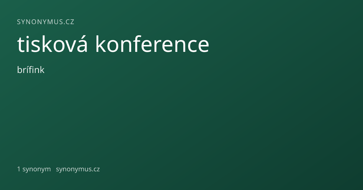 Náhled odkazu: tisková konference