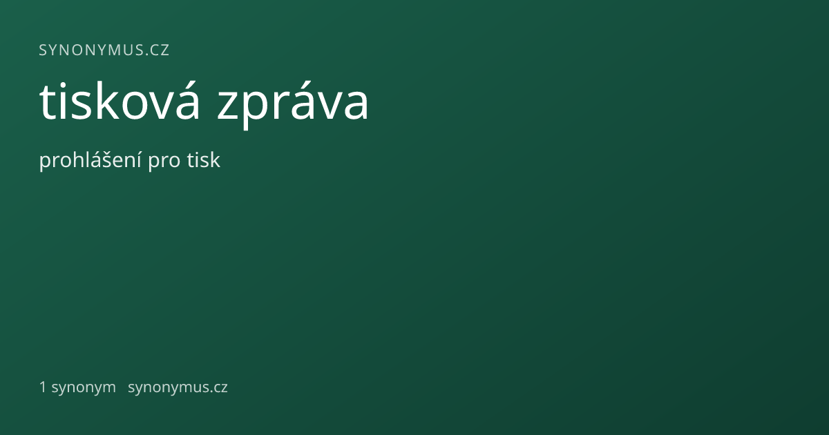 Náhled odkazu: tisková zpráva