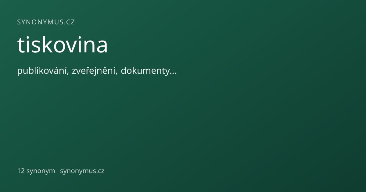 Náhled odkazu: tiskovina