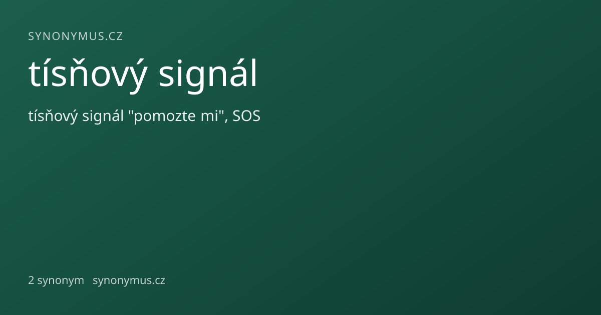 Náhled odkazu: tísňový signál