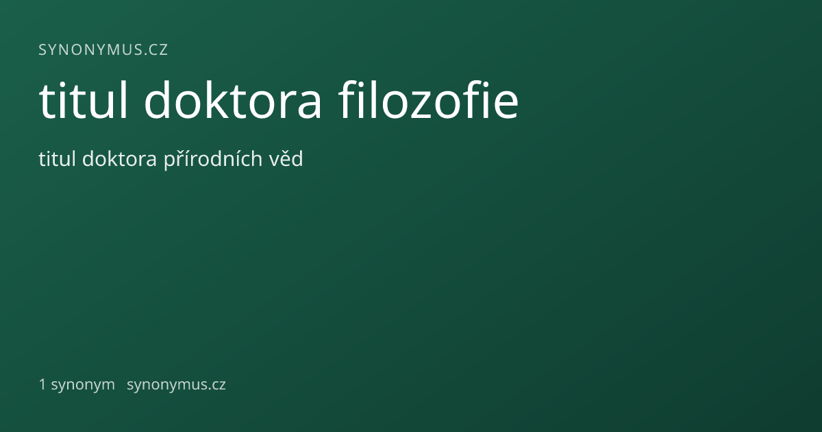 Náhled odkazu: titul doktora filozofie