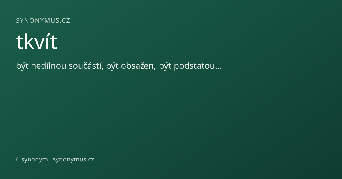 Náhled odkazu: tkvít
