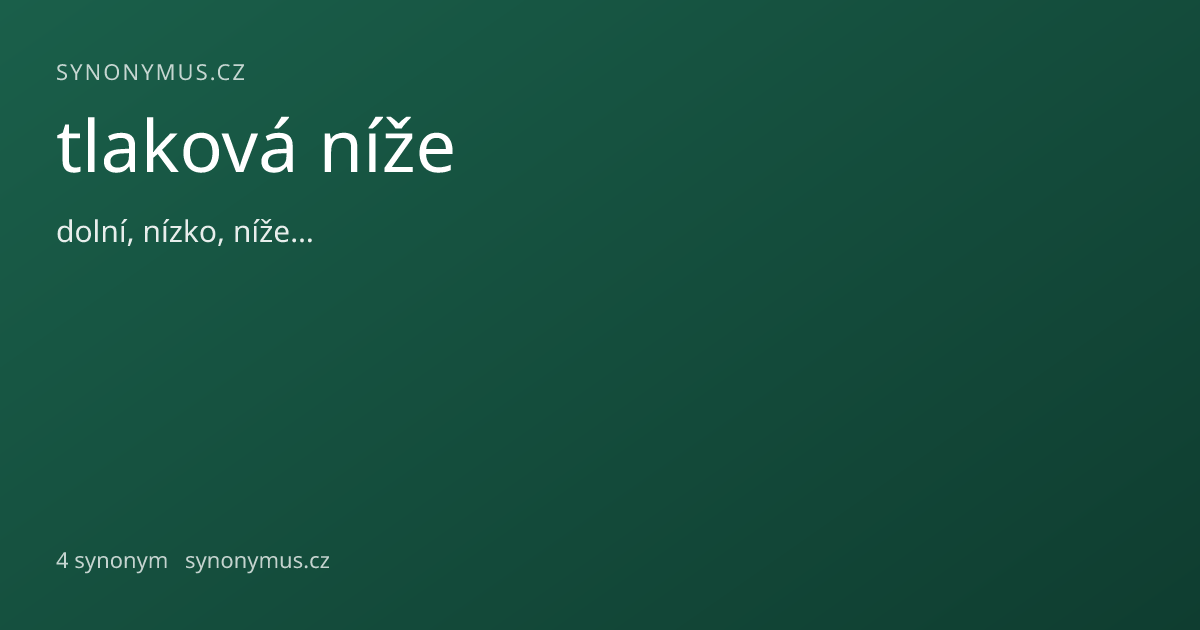 Náhled odkazu: tlaková níže