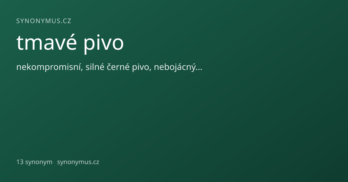 Náhled odkazu: tmavé pivo