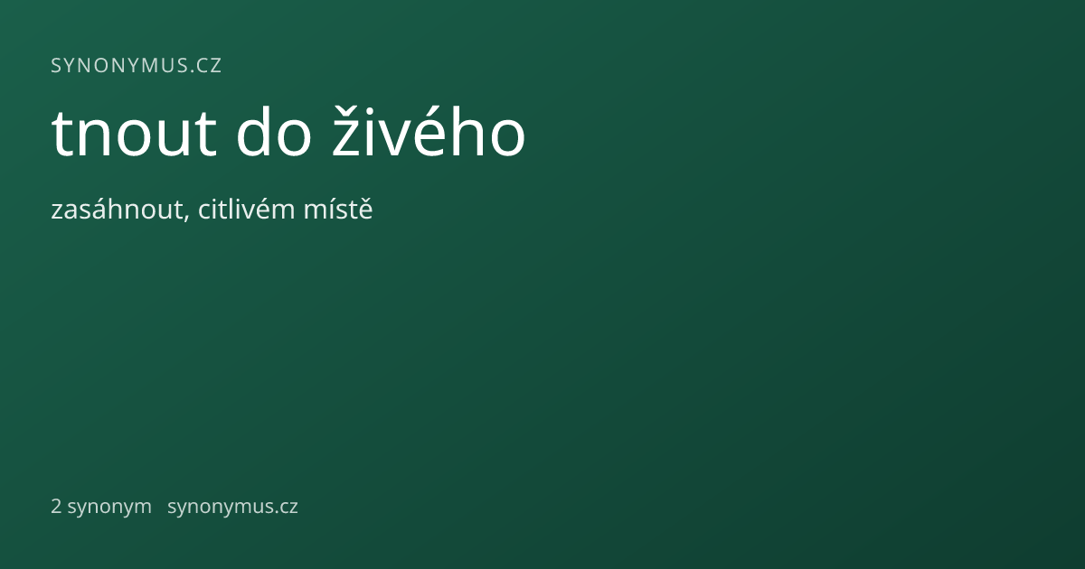 Náhled odkazu: tnout do živého
