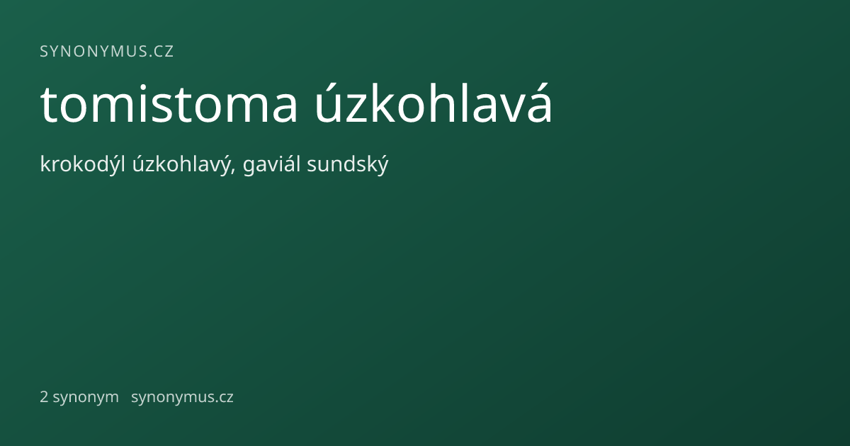 Náhled odkazu: tomistoma úzkohlavá