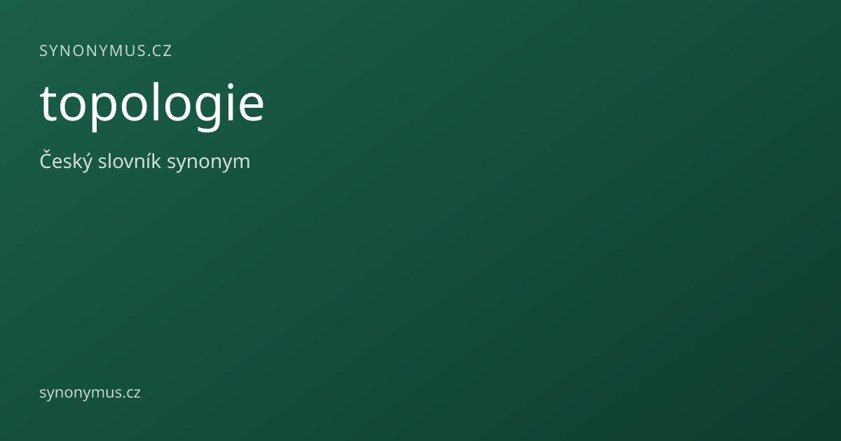 Náhled odkazu: topologie