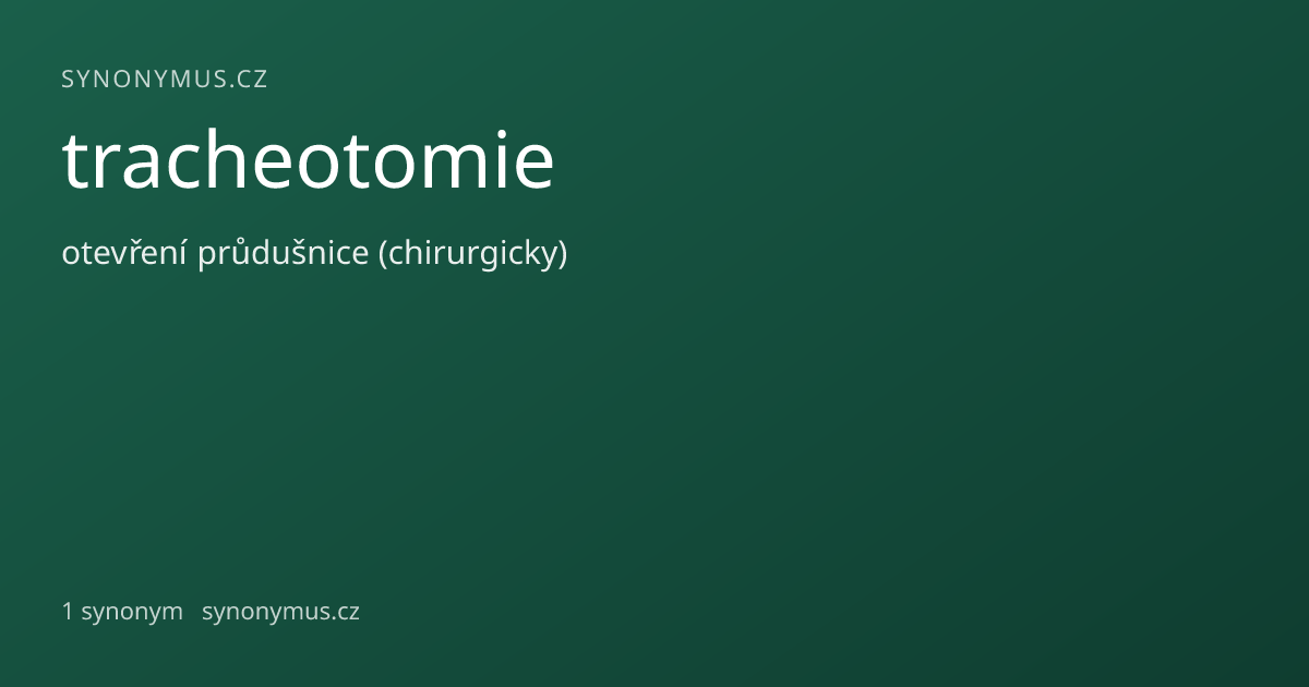 Náhled odkazu: tracheotomie