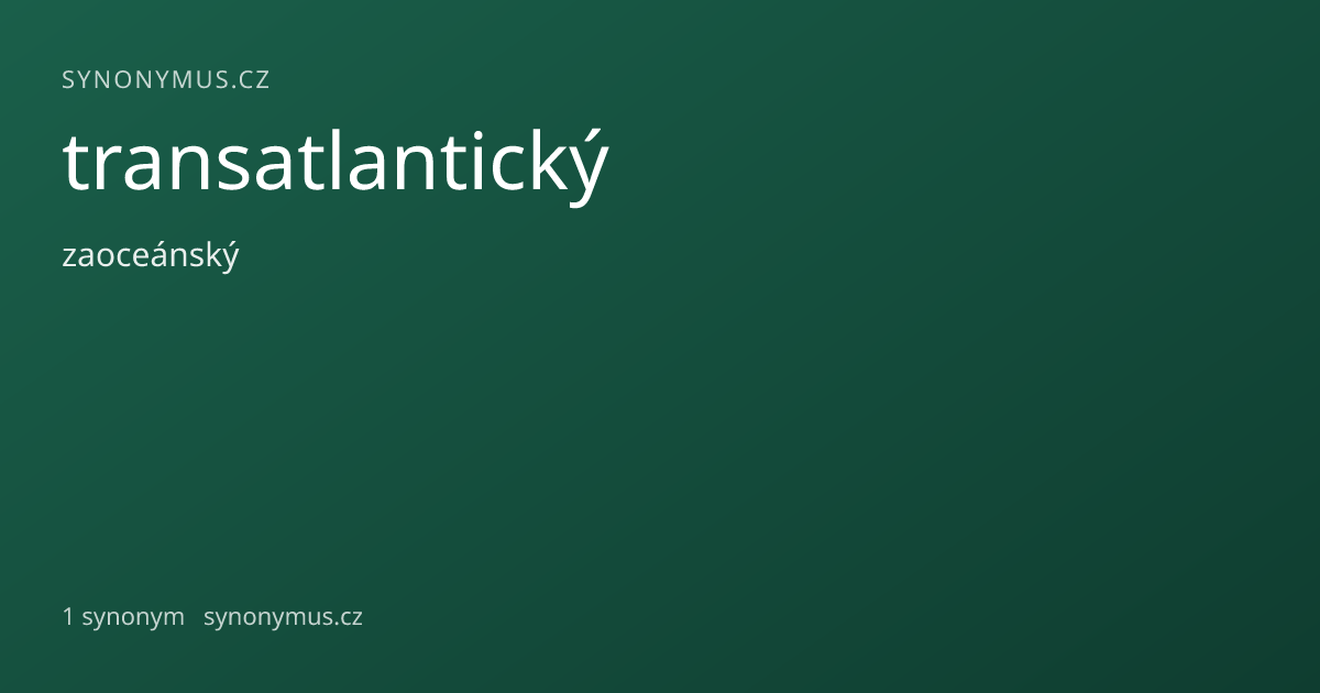 Náhled odkazu: transatlantický