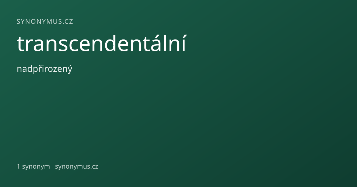 Náhled odkazu: transcendentální