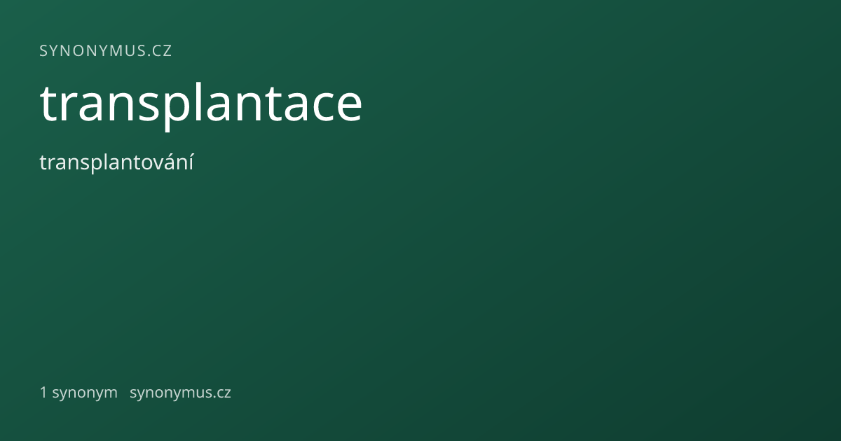 Náhled odkazu: transplantace