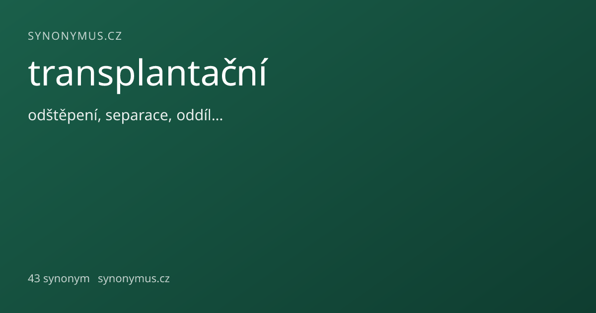 Náhled odkazu: transplantační