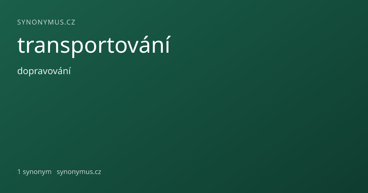 Náhled odkazu: transportování