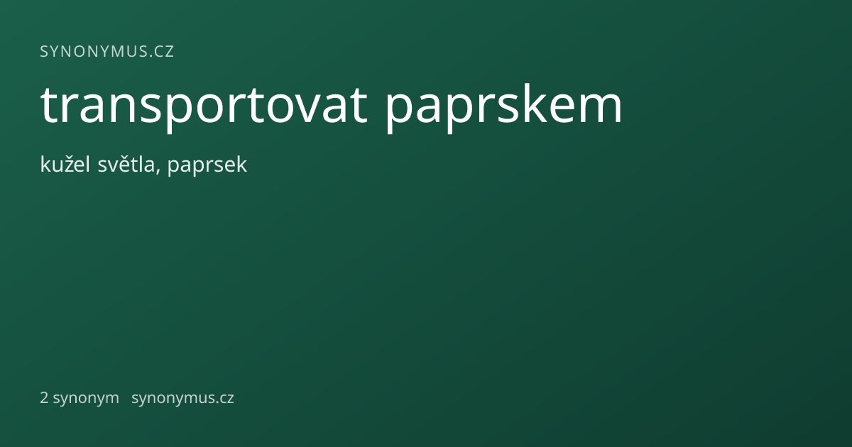 Náhled odkazu: transportovat paprskem