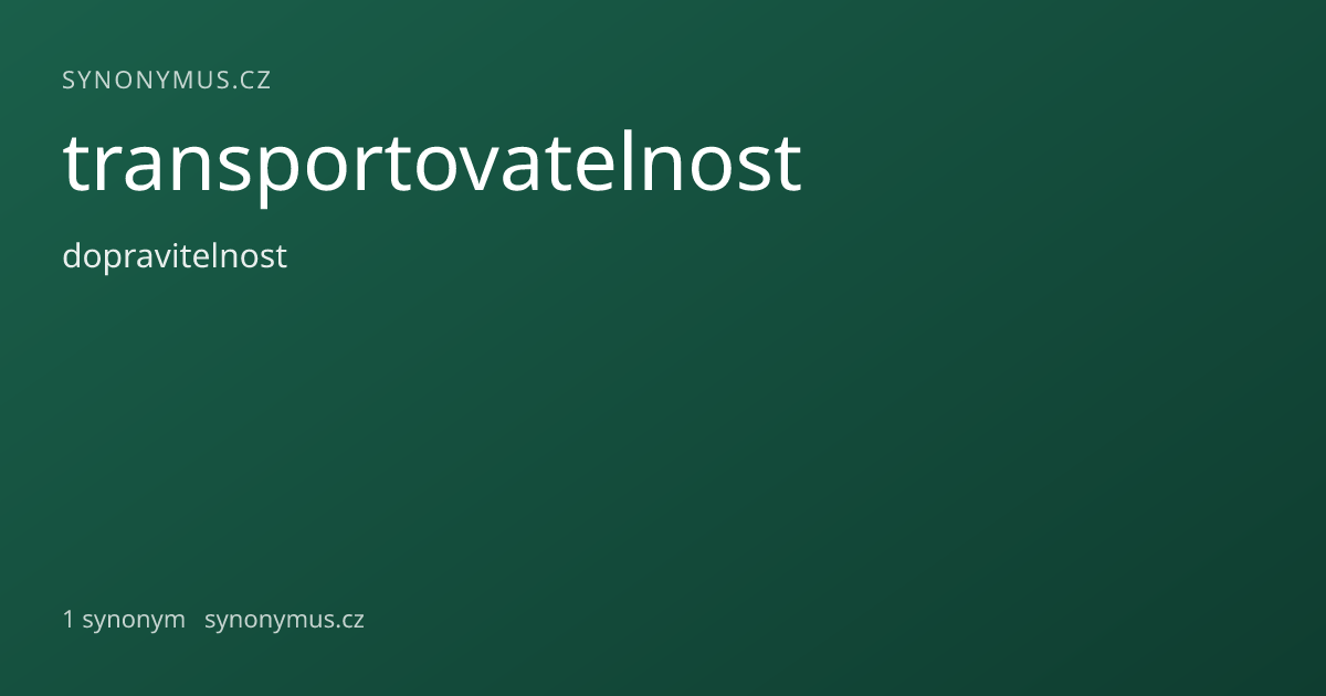 Náhled odkazu: transportovatelnost