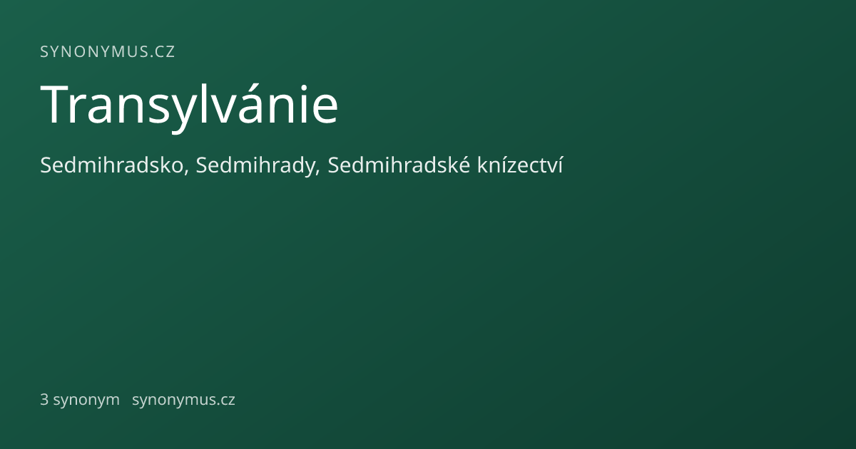 Náhled odkazu: Transylvánie