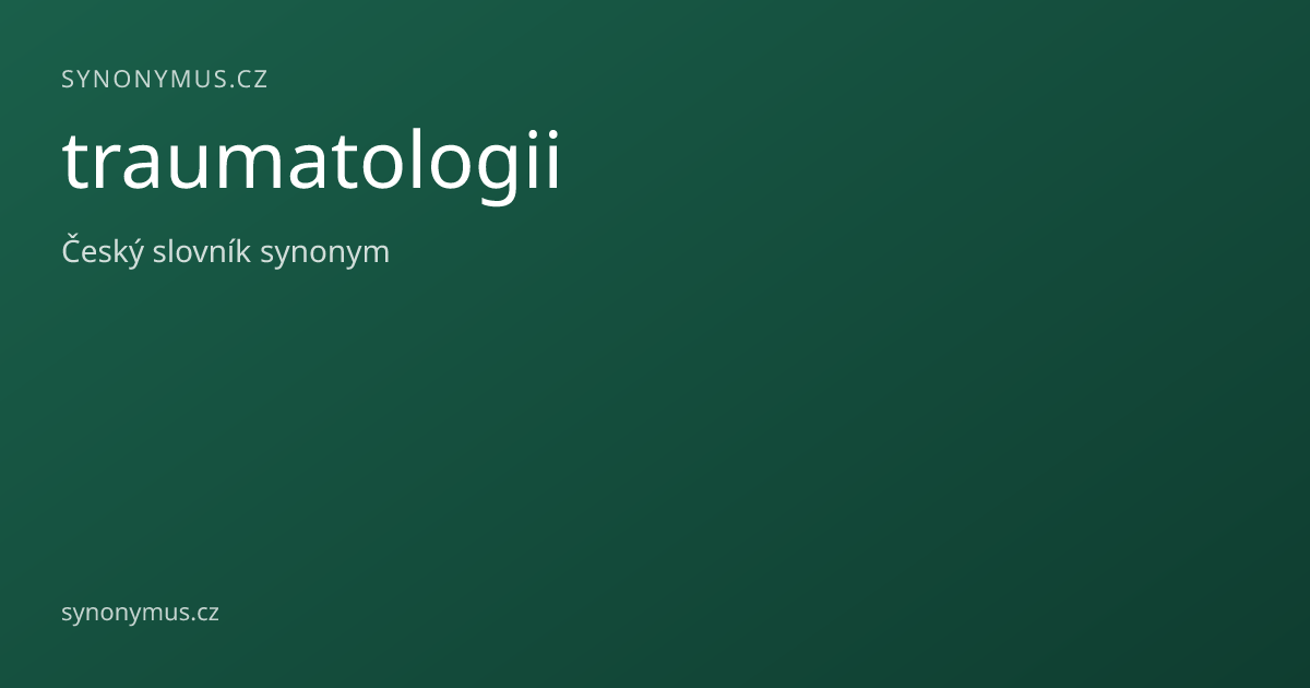 Náhled odkazu: traumatologii