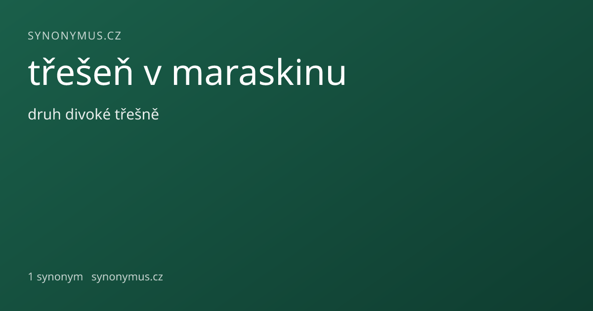 Náhled odkazu: třešeň v maraskinu