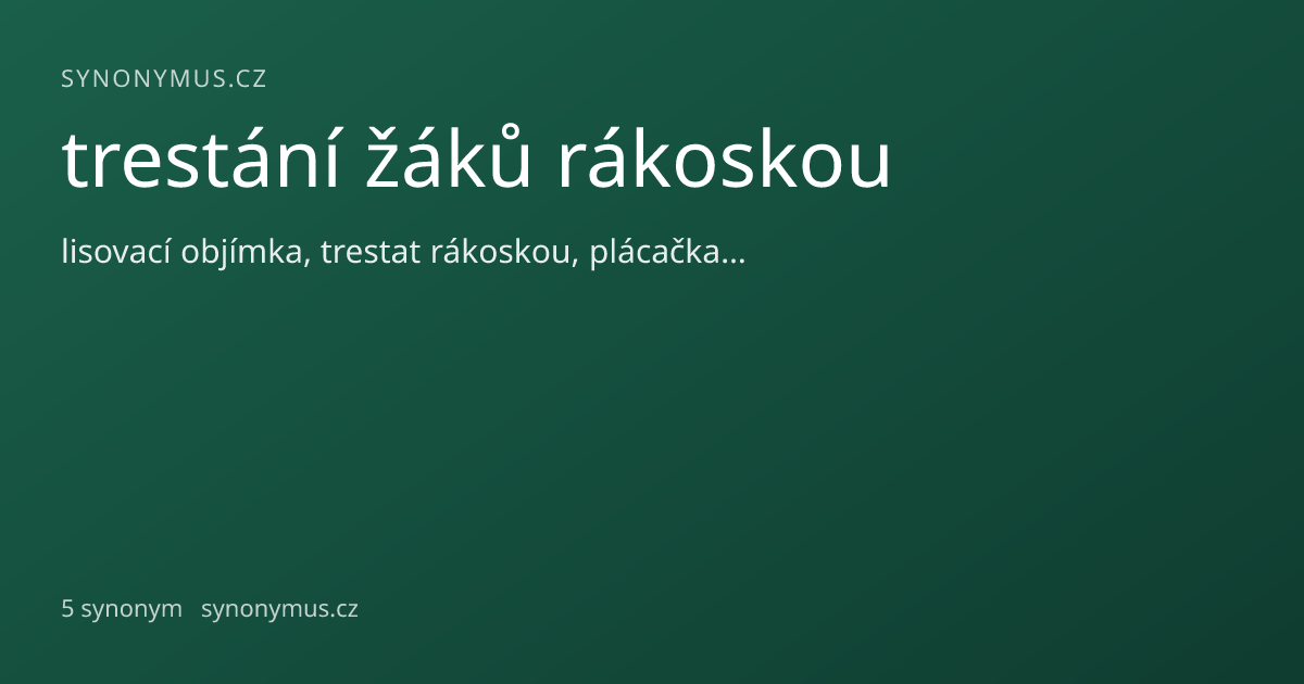 Náhled odkazu: trestání žáků rákoskou