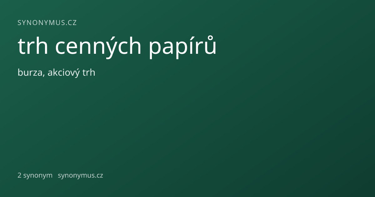 Náhled odkazu: trh cenných papírů