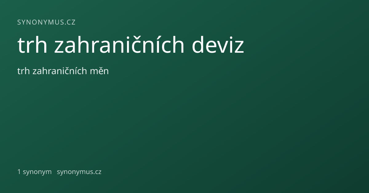 Náhled odkazu: trh zahraničních deviz