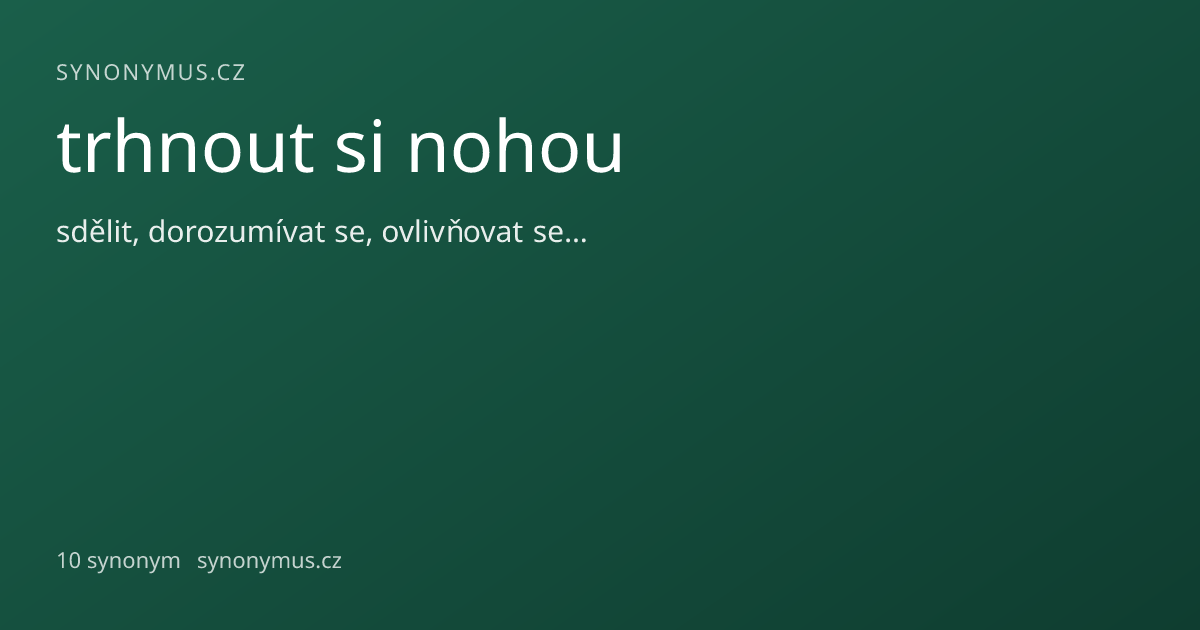 Náhled odkazu: trhnout si nohou