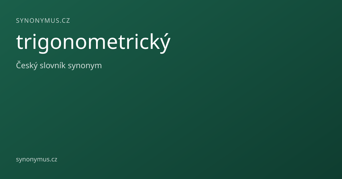 Náhled odkazu: trigonometrický