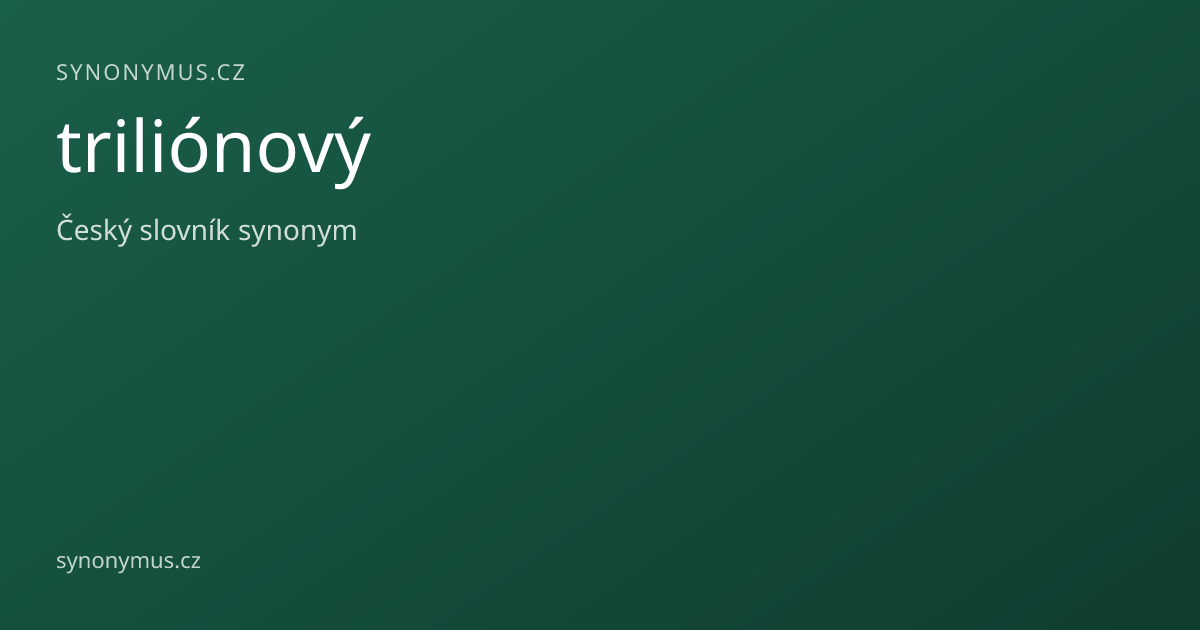 Náhled odkazu: triliónový
