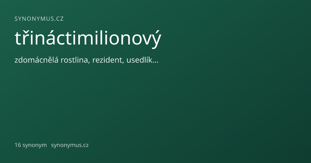 Náhled odkazu: třináctimilionový