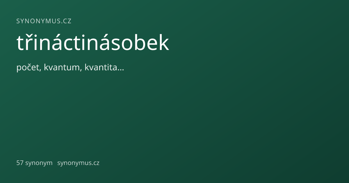 Náhled odkazu: třináctinásobek