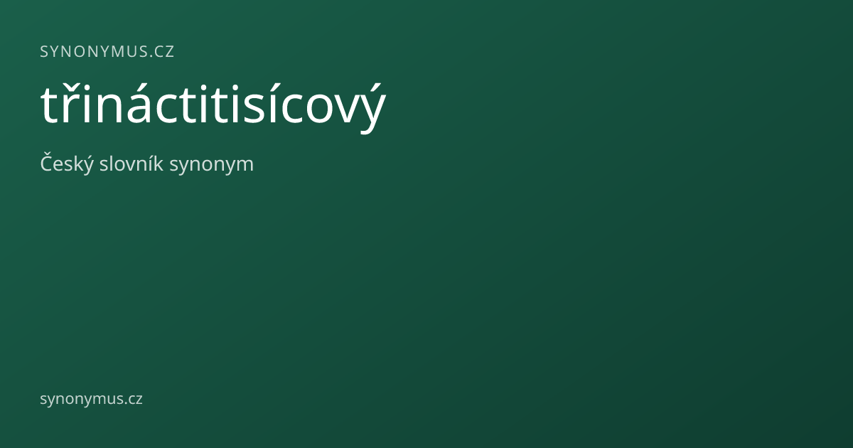 Náhled odkazu: třináctitisícový