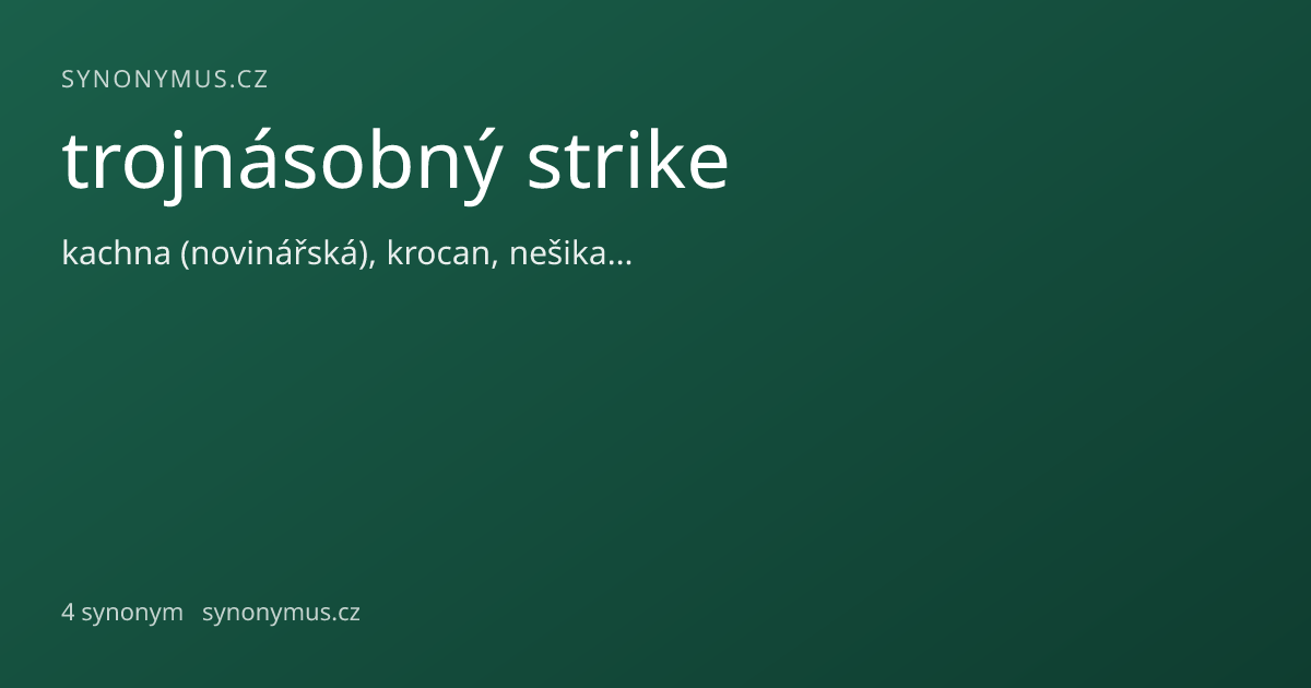 Náhled odkazu: trojnásobný strike