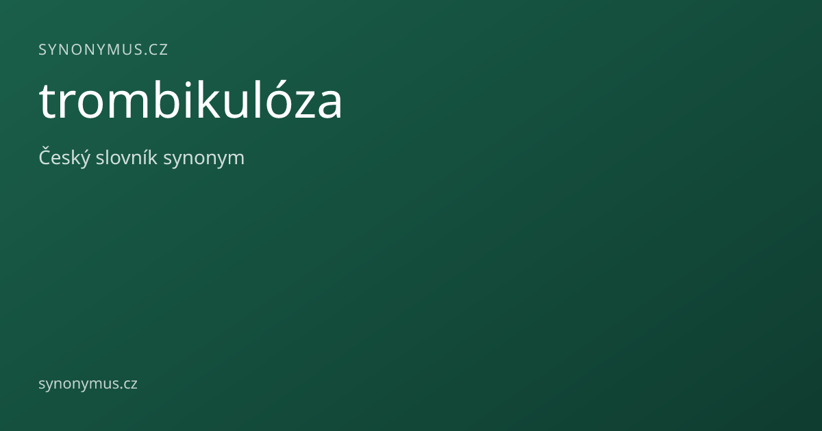 Náhled odkazu: trombikulóza