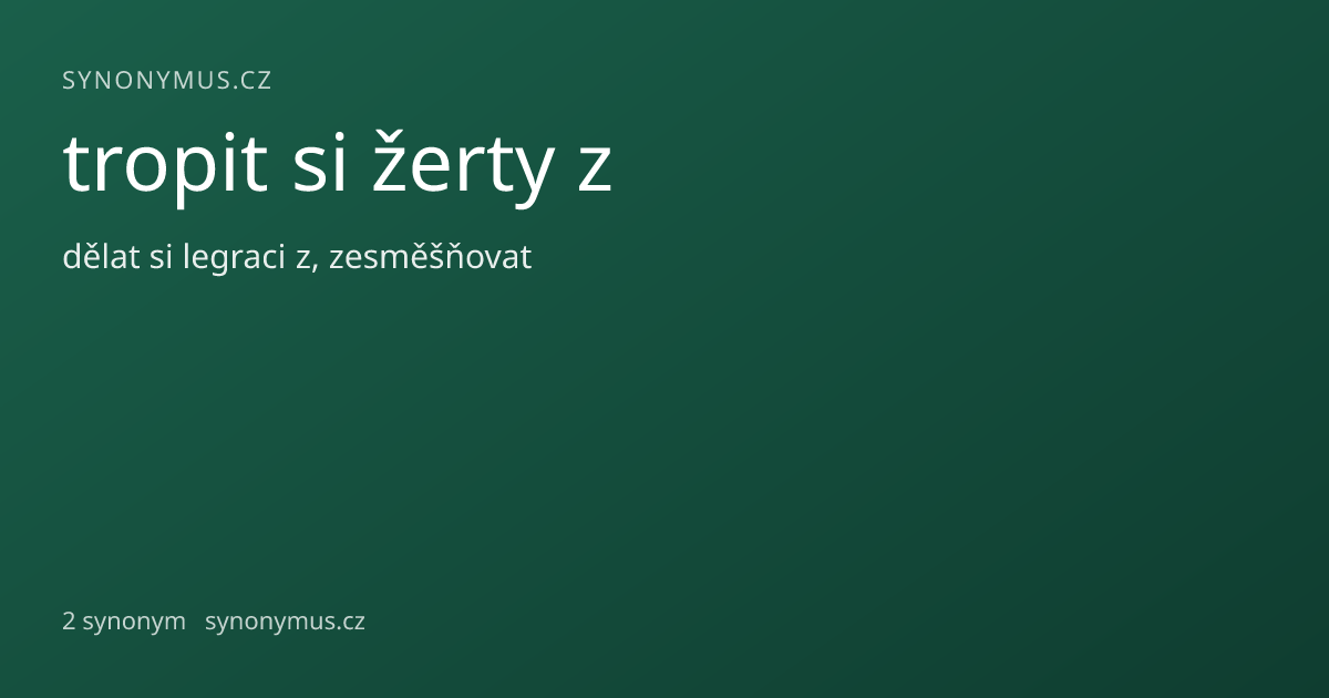 Náhled odkazu: tropit si žerty z
