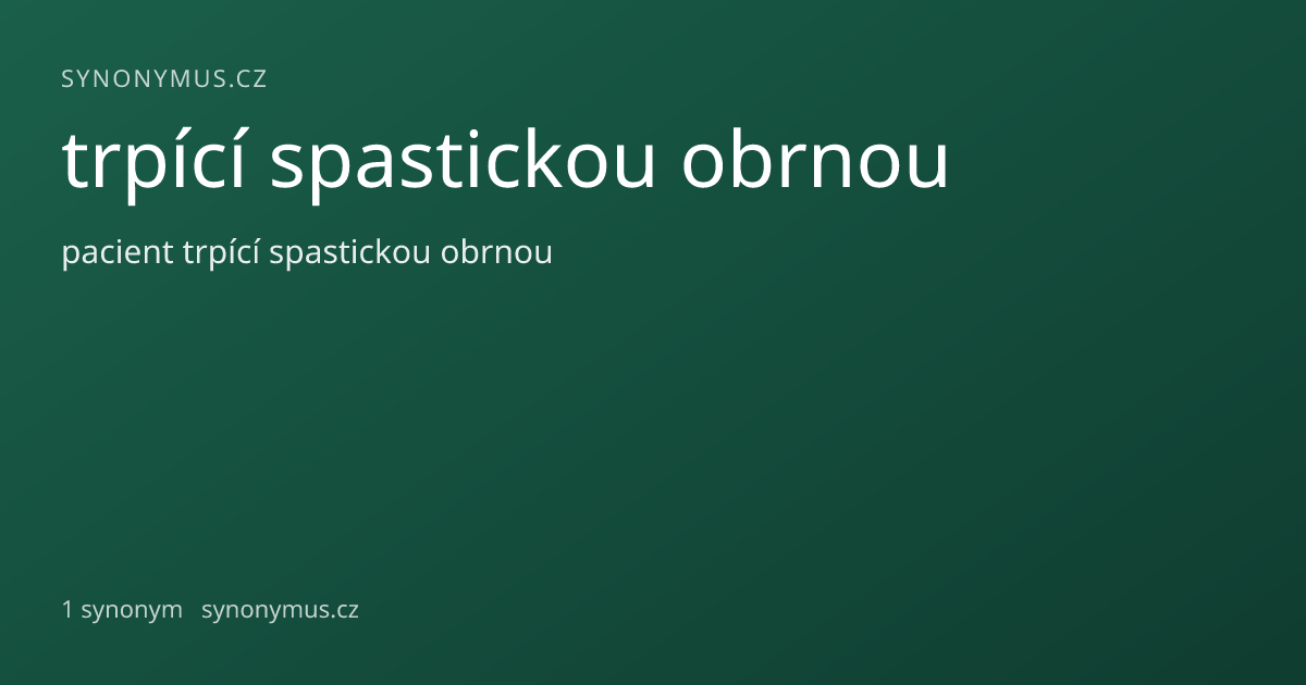 Náhled odkazu: trpící spastickou obrnou