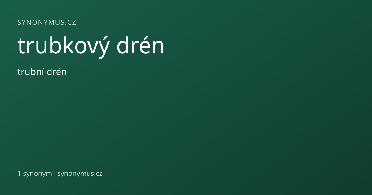 Náhled odkazu: trubkový drén