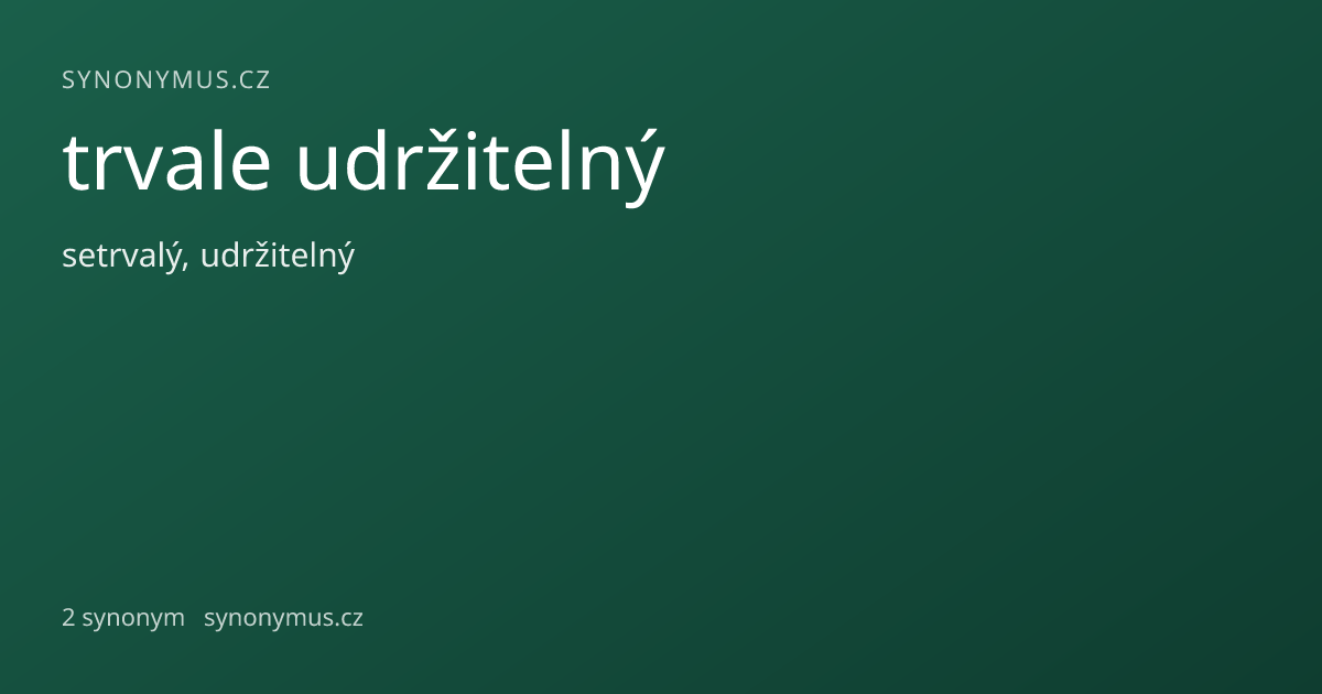 Náhled odkazu: trvale udržitelný