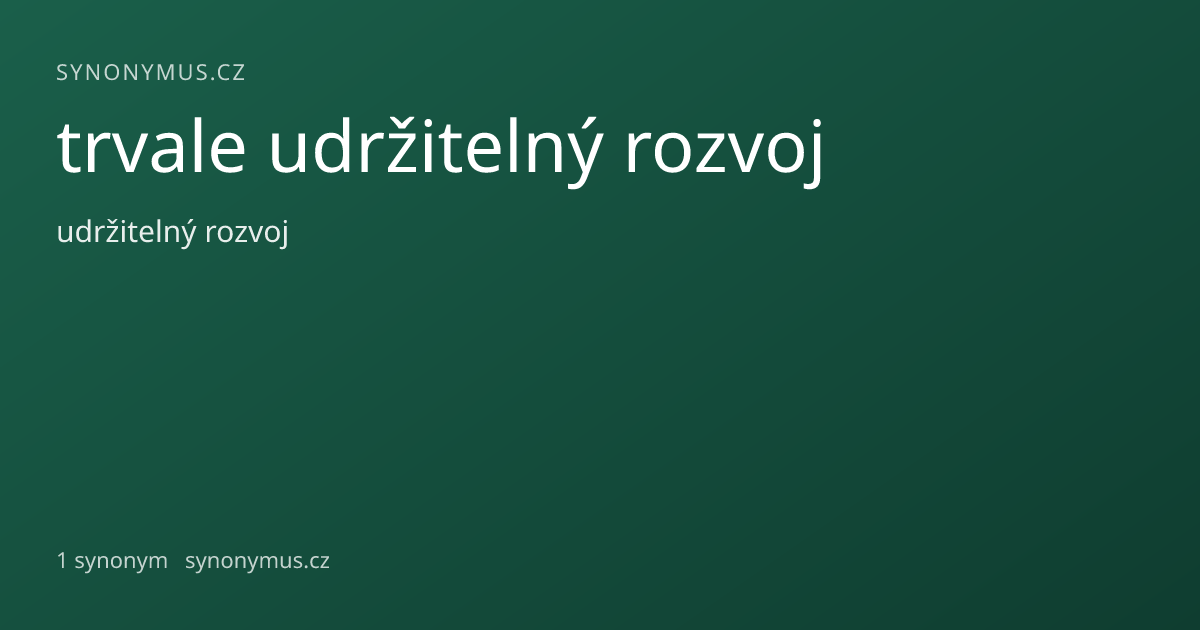 Náhled odkazu: trvale udržitelný rozvoj