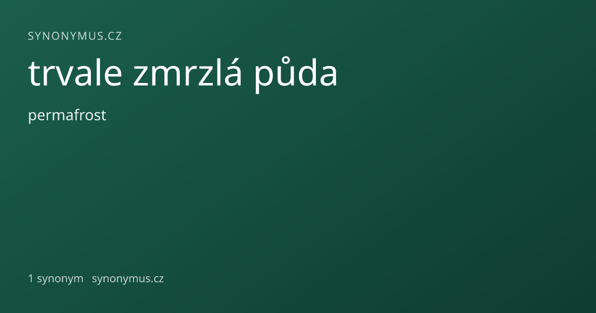 Náhled odkazu: trvale zmrzlá půda