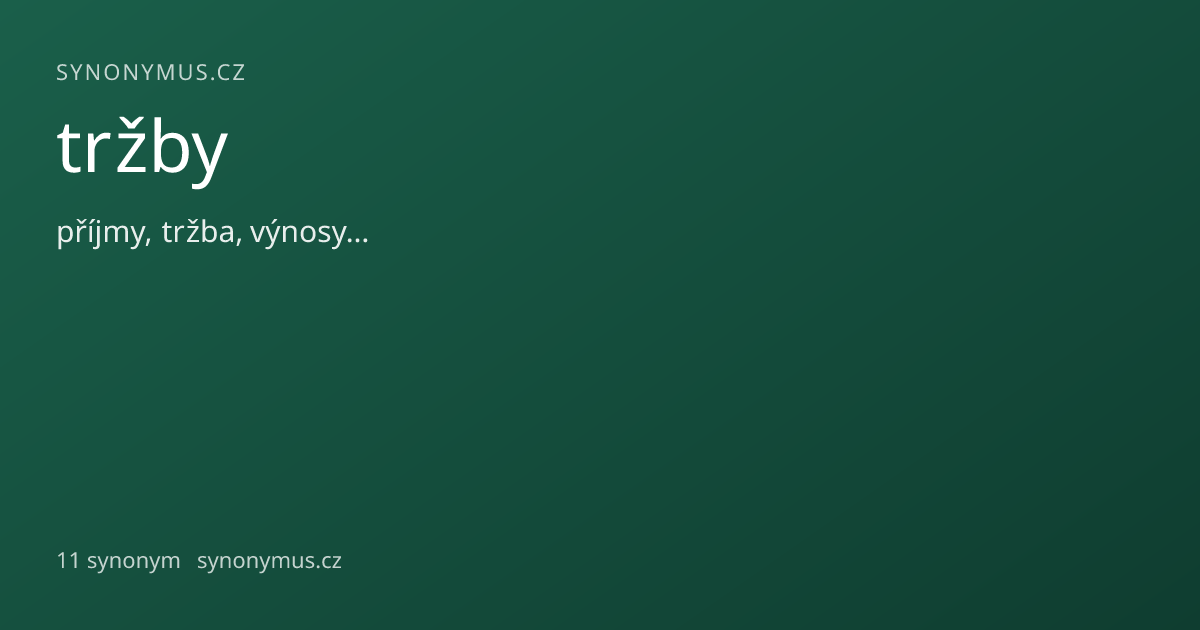 Náhled odkazu: tržby